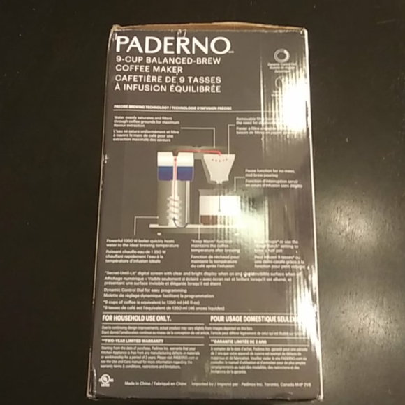 Nib Paderno 9 Cup Balanced Brew Coffee 